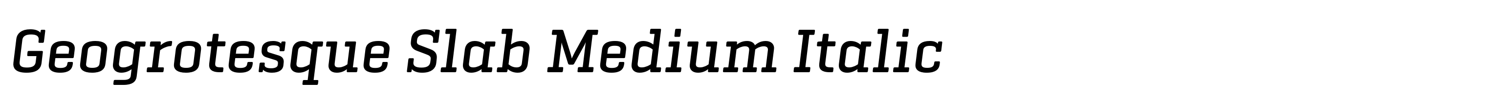Geogrotesque Slab Medium Italic